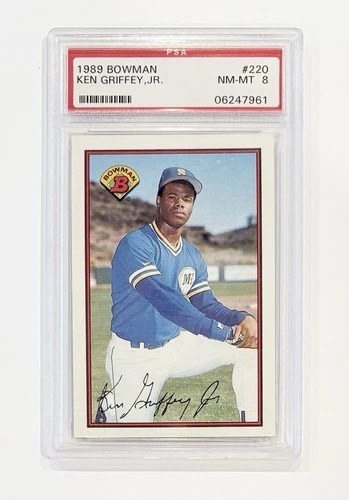 1989 Bowman #220 Ken Griffey Jr. Rookie RC PSA 8 NM-MT Seattle Mariners