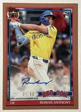 ROMAN ANTHONY 2026 TOPPS BASEBALL SERIES 1 1991 GOLD RC AUTO SER# 01/50 