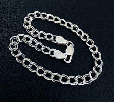 925 Sterling Silver KARIZIA SPA KA-1772 Double Cable Link Bracelet