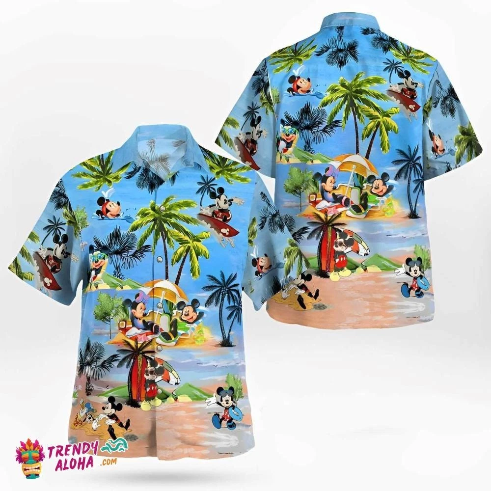 Disney Cartoon Mickey Mouse Sweet Aloha Summer Vacation Family Hawaiian Shirt