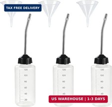 3 Pcs Needle Oiler 4 OZ , Precision Gun Oil Bottle, LDPE Oil Applicator with Ex