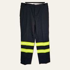 UniFirst SofTwill Hi-Vis Reflective Work Pants SofTwill by UniFirst Navy