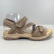 Earth Spirit Sari Sandals Womens Size 6 Brown Taupe Suede Slingback Comfort Shoe