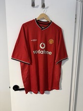 Vintage Manchester United 2000-02 Umbro Vodafone Home Jersey