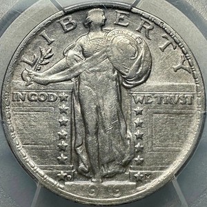 1919-D Standing Liberty Quarter, Hard To Find Key Date, Choice VF++