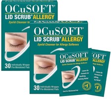  2 BOX - Ocusoft Lid Scrub Allergy Eyelid Cleanser PADS 30 each - EXP 2027