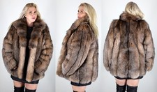 Brand New Crystal Fox Fur Jacket Size Large 10 12 L Made in the USA