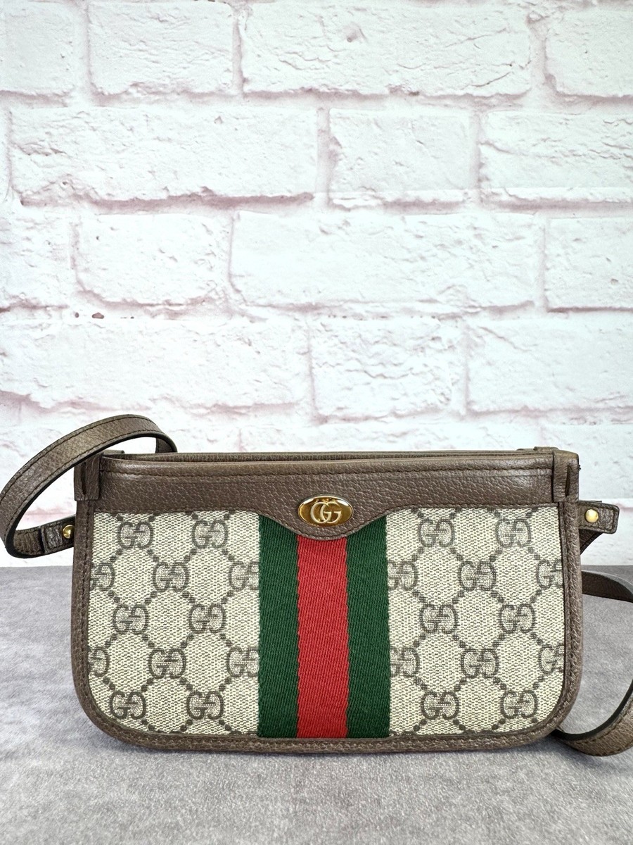 Gucci GG Supreme Monogram Web Ophidia Crossbody Beige | eBay