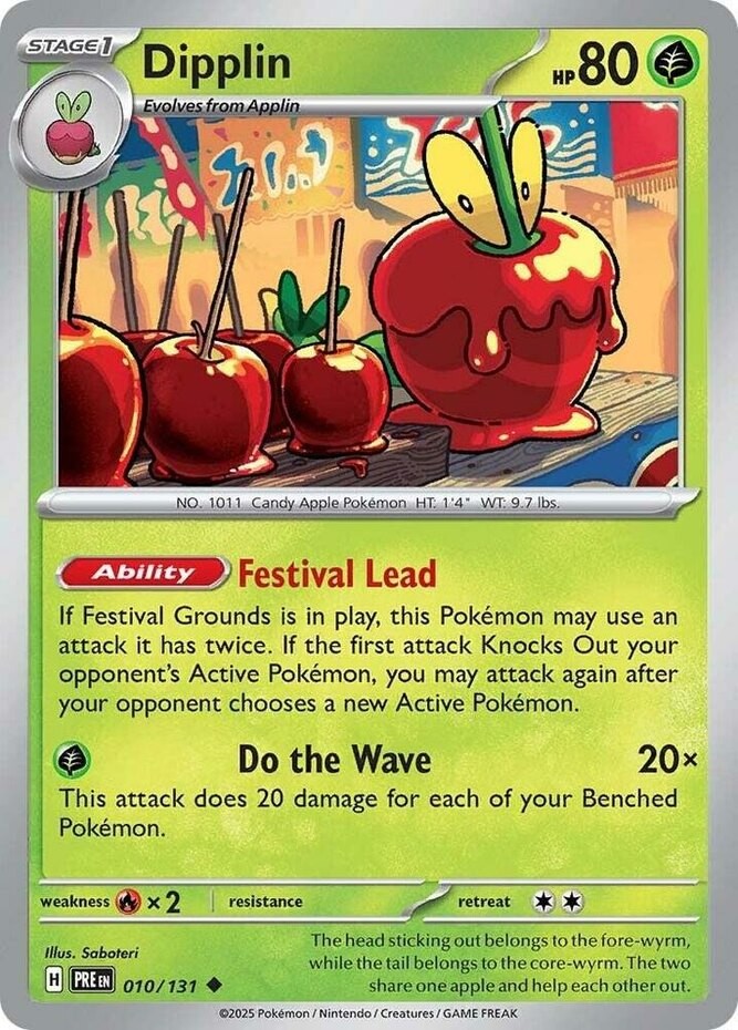Dipplin - 010/131 - Uncommon - Reverse Holo NM Prismatic Evolutions