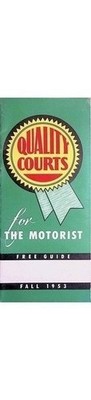 Quality Courts Travel Guide Map 1953 Eastern US Motels Best Western Paper