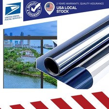 One Way Mirror Privacy Reflection Window Tint Film Reduce Heat Energy Saver
