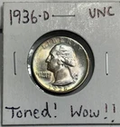 1936-D 25C Washington Quarter GEM BU DETAILS