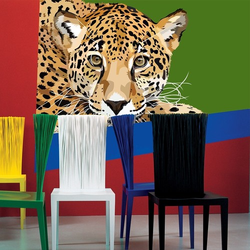 Full Color Cheetah Painted Animal Zoo Full Color Wall Decal Sticker Sticker