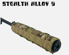 STEALTH ALLOY 9 Muzzle Brake for 5/8x24 GBB With MultiCam Heat Cover