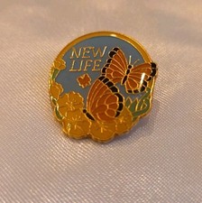 Vintage Enamel Brooch Pin,  Butterflies, New ...