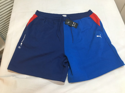 NWT $50.00 Puma Mens BMW MM5 ESS+ Fleece Shorts Blue Sz XXL