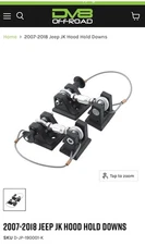 DV8 Offroad D-JP-190001-K Hood Hold Downs for 07-18 Jeep Wrangler JK