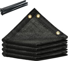 6' x 4' Black 90 Shade Cloth Dog Kennel Shade Mesh Tarp Sunblock W/ Grommets