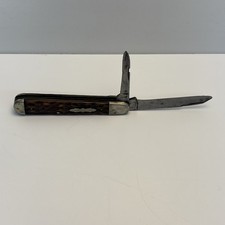 Vintage Cattaraugus Cutlery 22105 Jack Knife Little Valley NY 2 Blade Bone