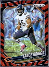 LANCE BRIGGS 2025 PANINI PRIZM TIGER STRIPE CHOICE CASE HIT SSP #257 BEARS