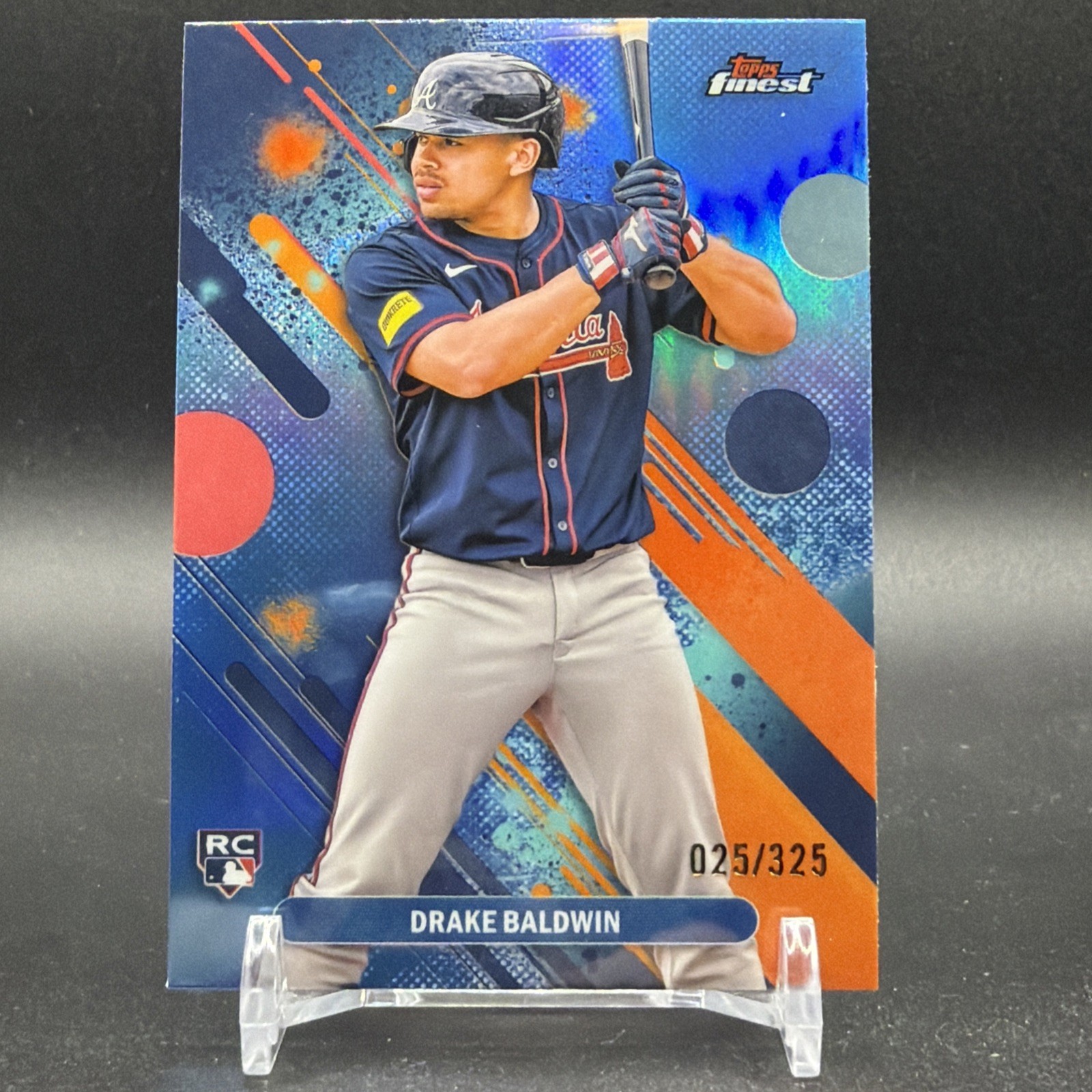 Drake Baldwin 2025 Finest Common Sky Blue Refractor /325 RC Atlanta Braves #21