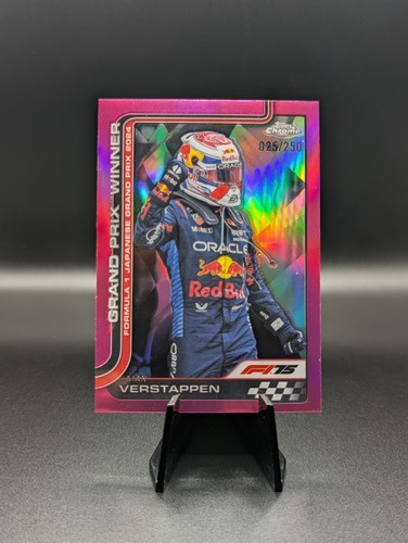 Max Verstappen 2025 Topps Chrome Formula 1 F1 Pink  /250 GP Winner