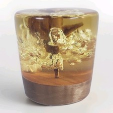 Resin Flower Paperweight With Wooden Base 2019