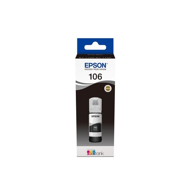 Original Epson 106 Ecotank Photo Black Ink Bottle (C13T00R140) - Clearance - Image 15