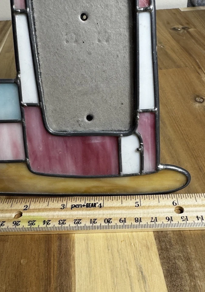 Lighthouse Stained Glass Picture Frame, Beach, Summer, Cottage Decor 9.5" Tall - Image 2 of 3