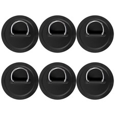 6 Pack Stainless Steel D-Ring Patch For Inflatable Boat For Kayak Dinghy D-Ring