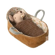 New Maileg Baby Mouse My Carry Cot Retired No Mouse NWT