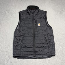 Carhartt Gilliam Puffer Vest Mens Medium Black Insulated Rain Defender 102286