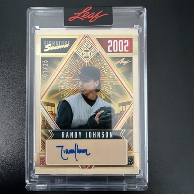 #ad 2025 Leaf Signature Seasons in the Sun Randy Johnson Auto 1 25 Mariners $125.00