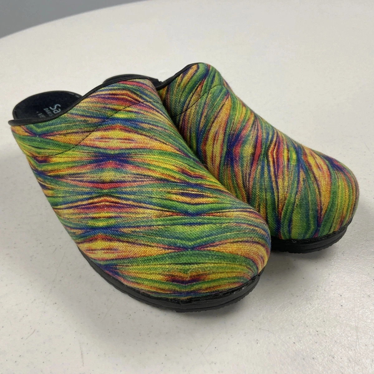 Sanita Olive‎ Green Weave Slip-On Clogs Sanita Clog Green Comfort Shoes for Women for sale | eBay main image 3