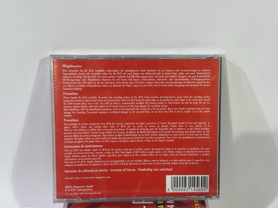 4x Emtec / BASF CD-R Recordable Compact Disc 74 min 650 MB 4er Pack Rohlinge - Bild 2 von 2