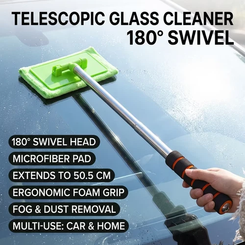 SEAMETAL Car windscreen  Defogging Brush Telescopic Long Handle Glass Cleaner