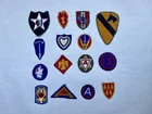 Genuine US Army Military Patch Lot - WW2, Korea, Vietnam - 15 Patches