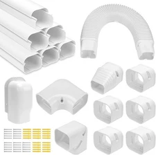 Cenipar 3" W 11Ft Mini Split Line Set Cover Weather-Resistant, Durable Protec...