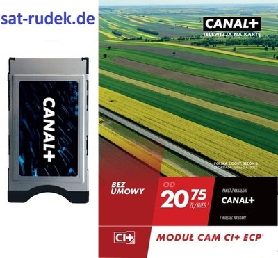 NC+Polska Telewizja na karte  Tnk + Start+ CI Modul  Canal+Polsat, sport,TVN TVP