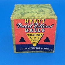 Antique /  Vintage Hyatt Billiard  Pool Cue Ball In Box - 2 1/4" NOS?