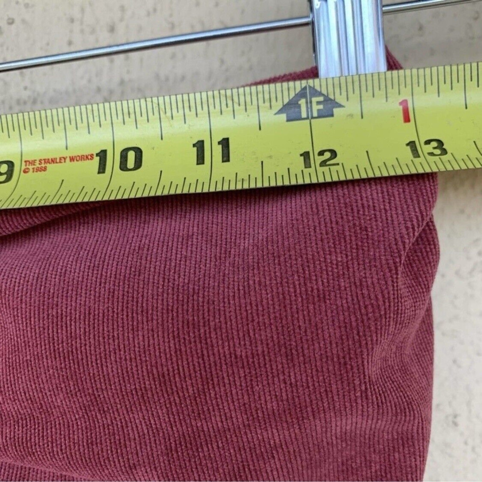 Zara Draped Ruched Corduroy Mini Skirt Dusty Rose Blush Color Size XS thumbnail 5