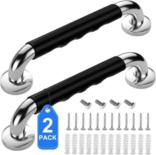 2 Pack 16 Inch Stainless Steel Anti-Slip Shower Grab Bars for Bathroom Safety