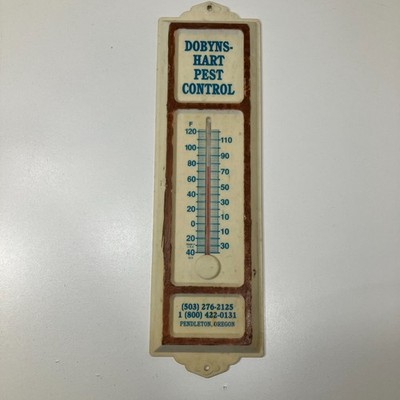 Vintage Dobyns-Hart Pest Control Advertising Thermometer Pendleton Oregon
