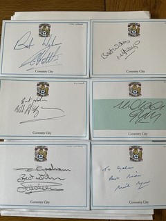 15 Signed COVENTRY CITY Crested Cards.