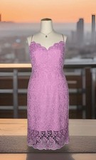 J. Crew Lilac Guipure Lace Women's Strappy Mini Cocktail Dress SZ 6