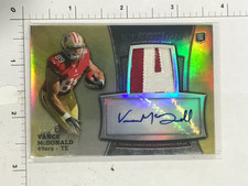 2013 Bowman Sterling Gold Serial #d /75 rookie relic AUTO Vance McDonald 49ers