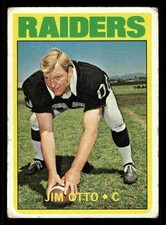 1972 Topps Jim Otto (HOF) #86 - Oakland Raiders