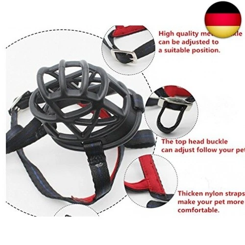 Verstellbarer, atmungsaktiver Maulkorb aus Silikon für Hunde, Sicherheitsmaske - Bild 4 von 7