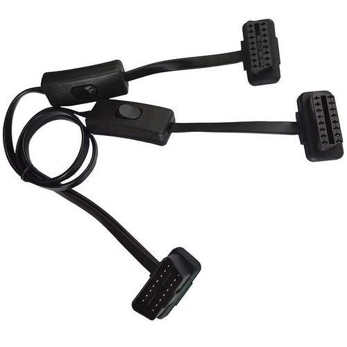 Cable de extensión OBDII 16 pines 1 macho a 2 hembra con interruptor de alimentación 0,5 m - Imagen 8 de 8