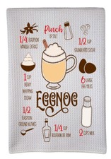 Ponche de huevo bebida postre receta sublimación 16"x24" gofre toalla triple wwt-052